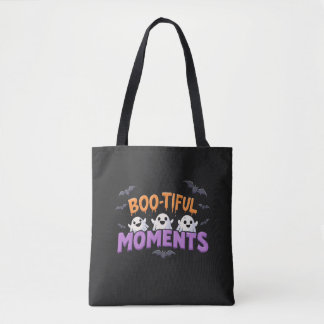 Boo-Tiful Moments Cute Halloween Ghosts and Bats Tygkasse