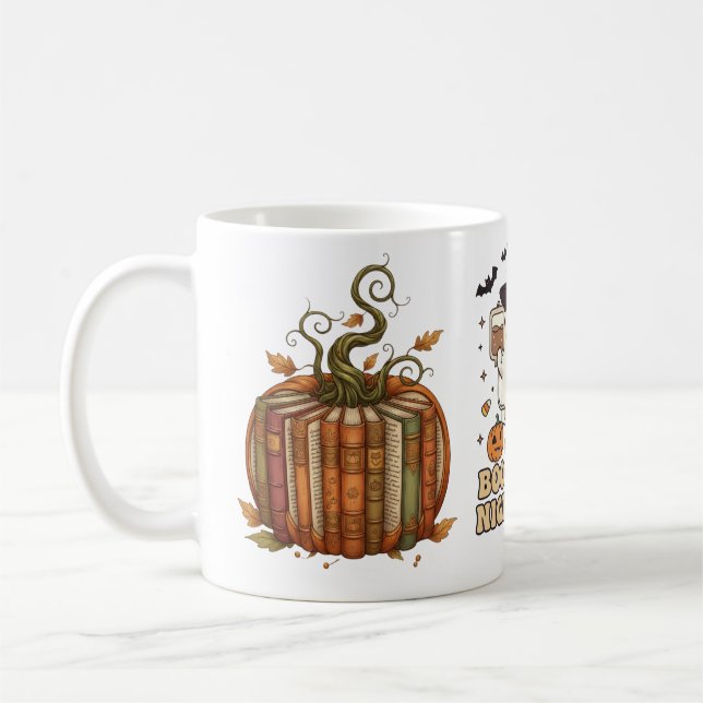 Boo-tiful Nurse Ghost Pumpkin Night Shift Mug Kaffemugg (Vänster)