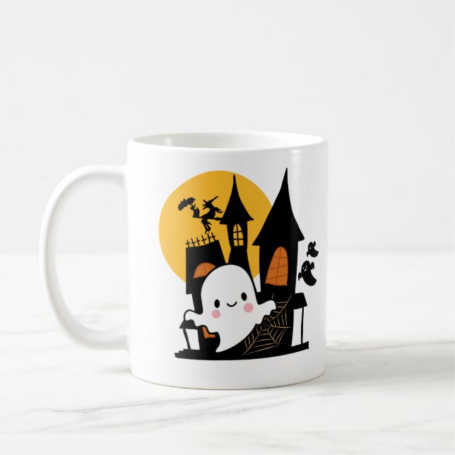 Boo-tiful och Spooky Ghost Classic Mugg (Vänster)