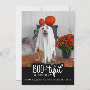 Boo-tiful och Spooky Happy halloween Photo Kort