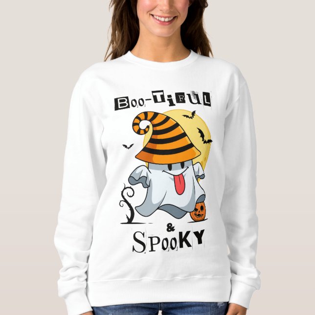 Boo-tiful och Spooky T Shirt (Framsida)