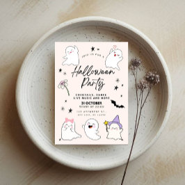 Boo-tifullt Cute Spöken Halloween fest Inbjudningar