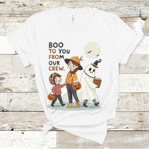 Boo till dig från vår besättning Cute Kids Hallowe T Shirt
