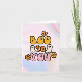 Boo till ditt Cute Halloween-kort Kort