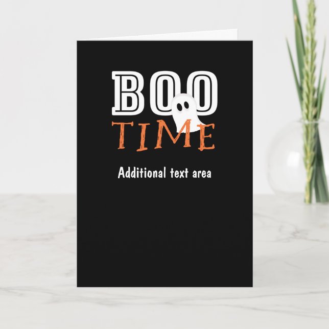 BOO TIME Halloween Ghost Party-kort Kort (Framsida)