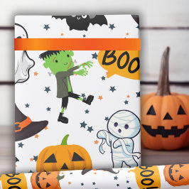 Boo-tistilt poktaculär Halloween, mönstrad Presentpapper