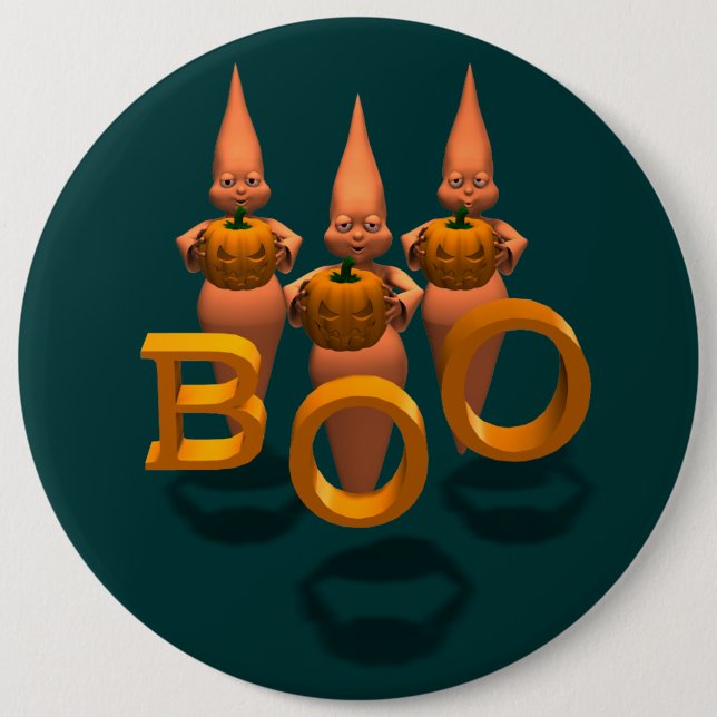 Boo! Tre Cute Ghosties Knapp (Framsida)