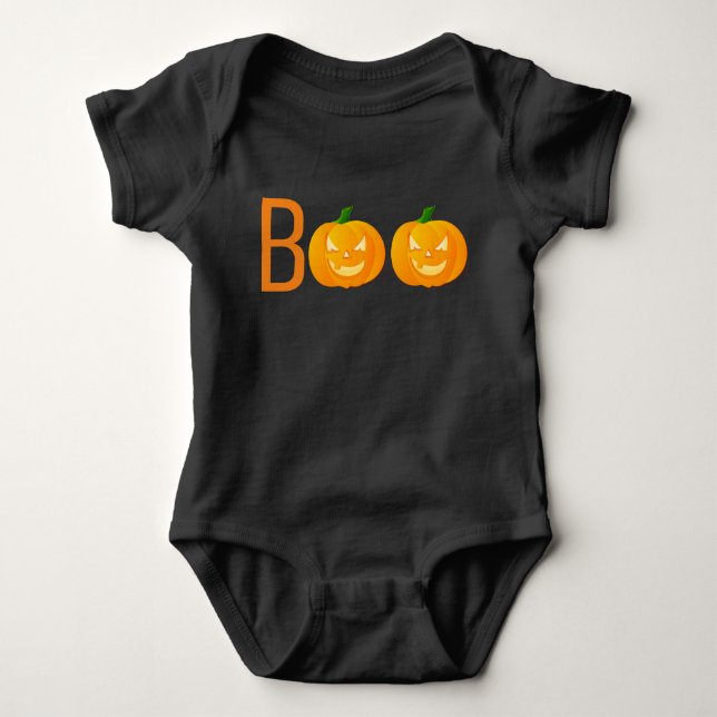 Boo-tröja för barn, Halloween barntröja, T Shirt (Framsida)