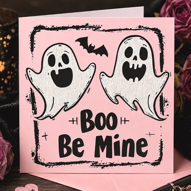 Boo Var Min Söt Spöklik Gothic Alla Hjärtans Dag Kort (Skapare uppladdad)