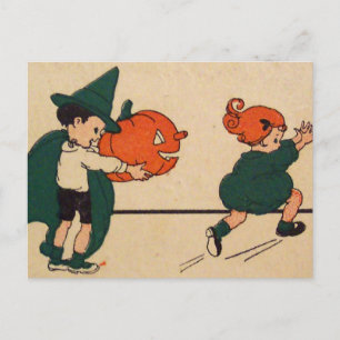 Boo! (Vintage Halloween-kort) Vykort