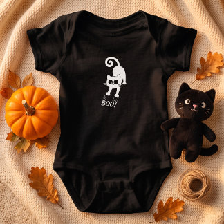 Boo Vit Katt Halloween T Shirt