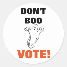 Boo Vote! - 1 Rd-stift Runt Klistermärke
