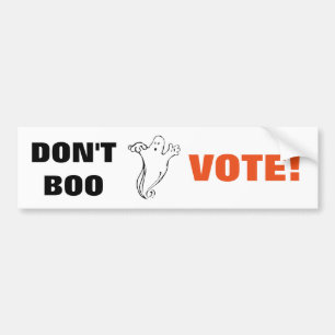 Boo Vote! - 1 stötfångare Bildekal