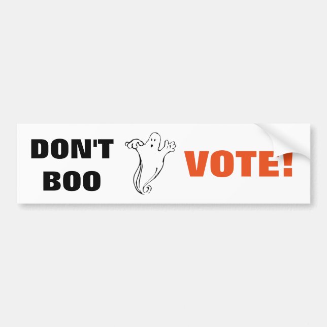Boo Vote! - 1 stötfångare Bildekal (Framsidan)