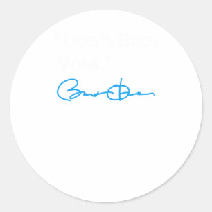 Boo Vote - Barack Obama (vit blått)-märke Runt Klistermärke