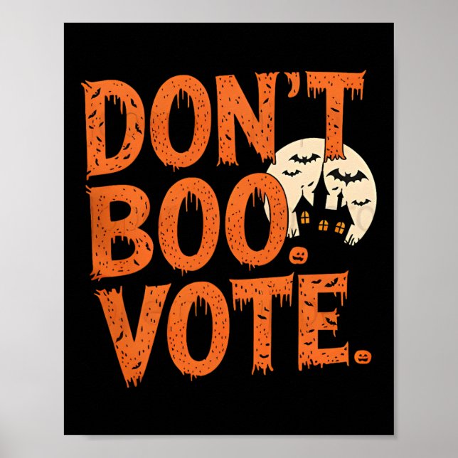 Boo Vote Halloween Costume Boys Manar Kids Poster (Framsidan)
