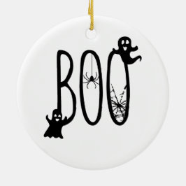 Boo Whimsicala Spöken & Spindel Halloween Julgransprydnad Keramik