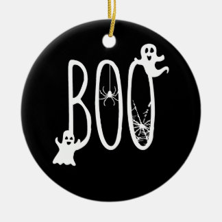 Boo Whimsicala Spöken & Spindel Halloween Svart Julgransprydnad Keramik