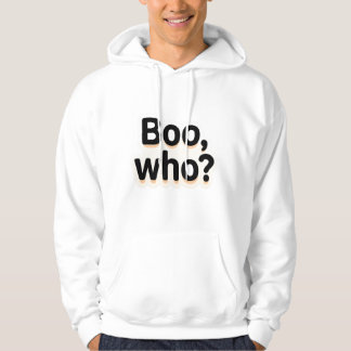 Boo-Who? Söta Halloween-typografi-designer Hoodie