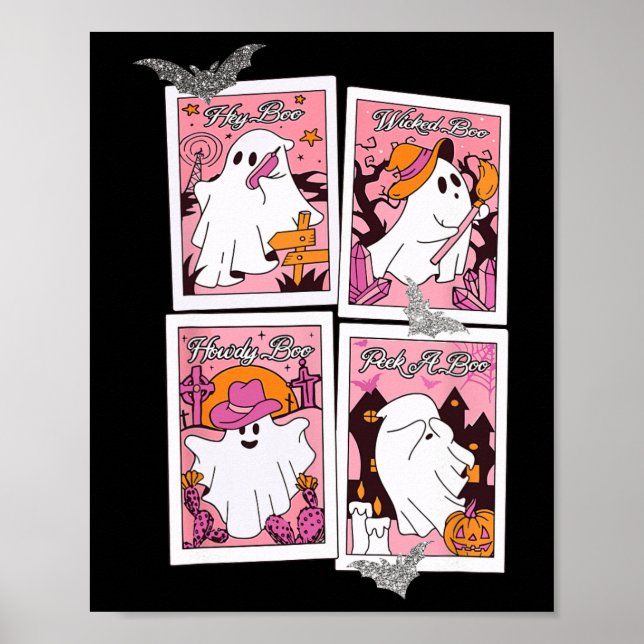 Boo Wicked Boo Howdy Boo Peek A Boo Halloween Poster (Framsidan)