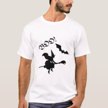 Boo Witch Flies Halloween Design Design