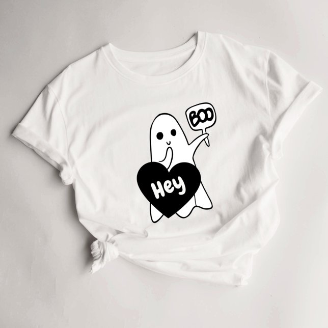Boo Women's Cute Ghost Halloween T Shirt (Skapare uppladdad)
