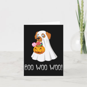 Boo Woo Roligt Cute Halloween Ghost Hund Women Tee Kort