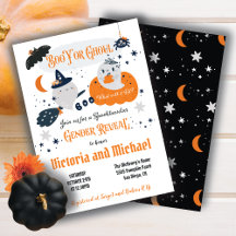 Boo Y eller Ghoul Halloween Gender Reveal Baby Sho