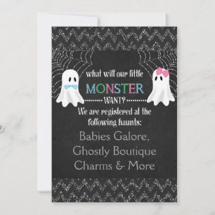 Boo-y eller Ghoul Halloween Gender Reveal Inbjudan