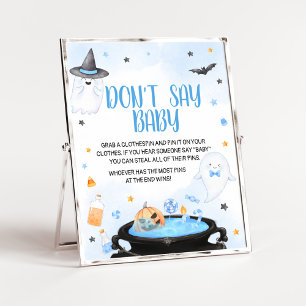 Boo-y Halloween Baby Shower Säg inte Baby Poster