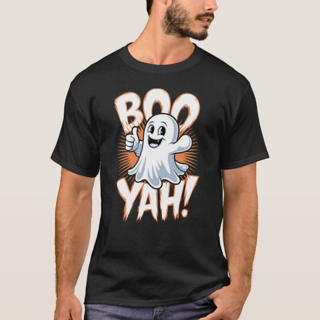 Boo Yah Cute Ghost T Shirt (Framsida)