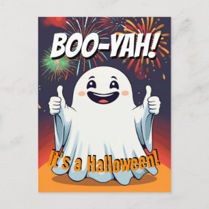 Boo-yah Det är en Halloween Rolig Glad Spöke Vykort