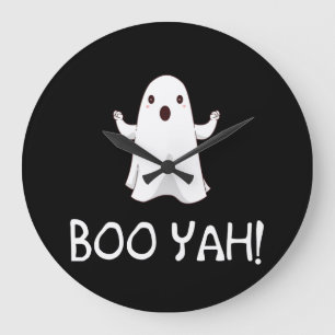 Boo Yah Funny Halloween Ghost Stor Klocka