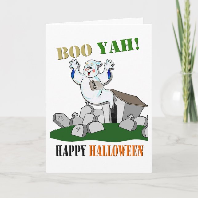 Boo Yah! Happy halloween-kort Kort (Framsida)