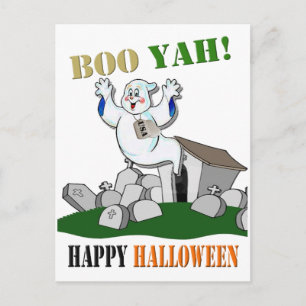 Boo Yah! vykort för happy halloween