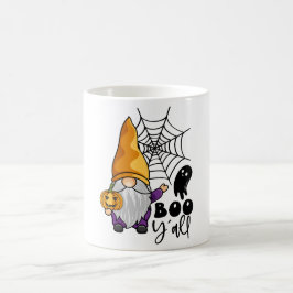 Boo Y'all Halloween Gnome Funny Kaffemugg