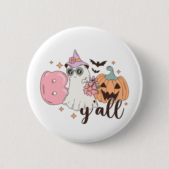Boo Y'All Halloween Knapp (Framsida)