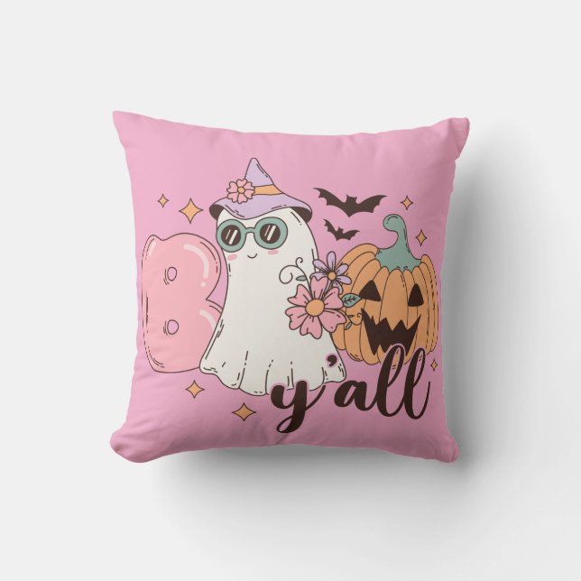Boo Y'All Halloween Kudde (Framsida)