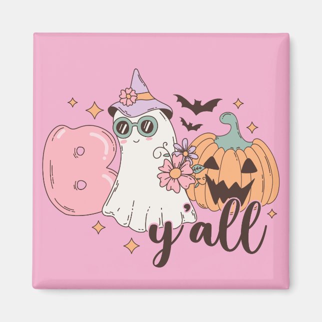 Boo Y'All Halloween Magnet (Framsidan)