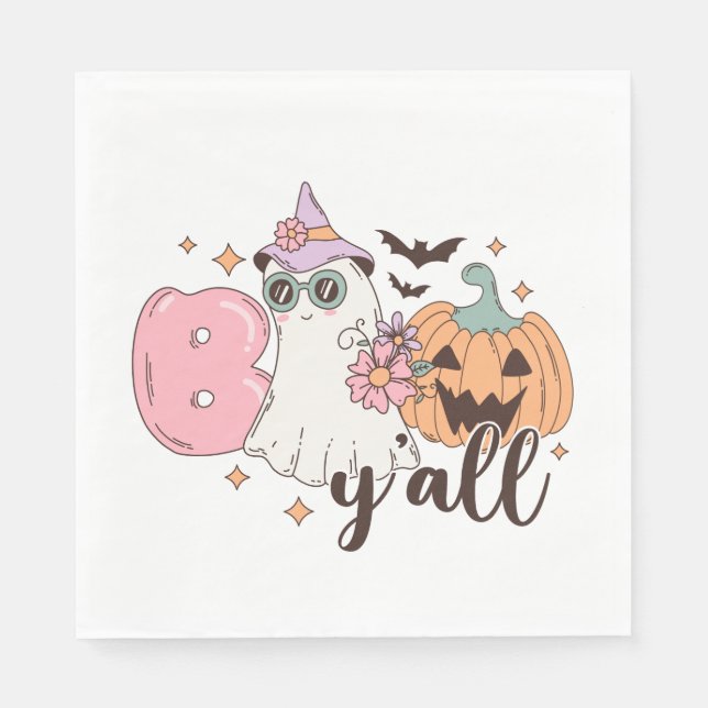 Boo Y'All Halloween Pappersservett (Framsidan)