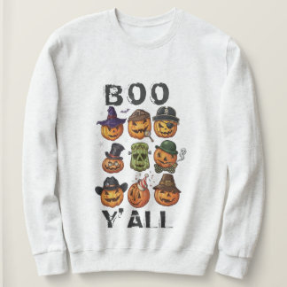 Boo Y'all Pumpkin Halloween Hoodie - Södra roliga T Shirt