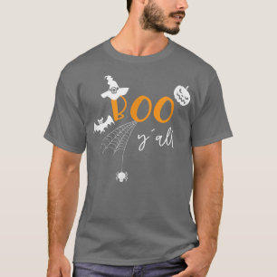 Boo Y'all Pumpkin Spöken Scary Witch Funny Hallowe T Shirt