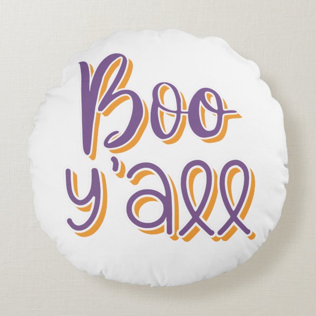 Boo Y'all Rund Kudde (Framsidan)