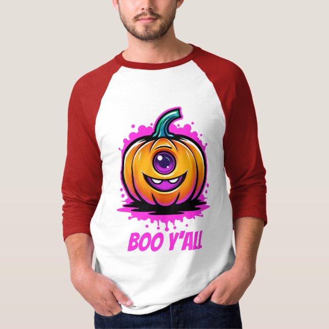 Boo Y'All, snyggt halloween-design T Shirt (Framsida)