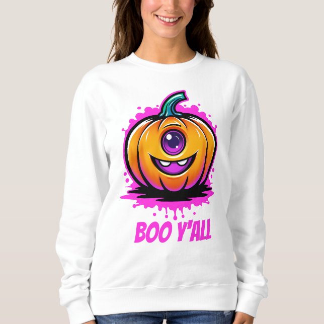 Boo Y'All, snyggt halloween-design T Shirt (Framsida)