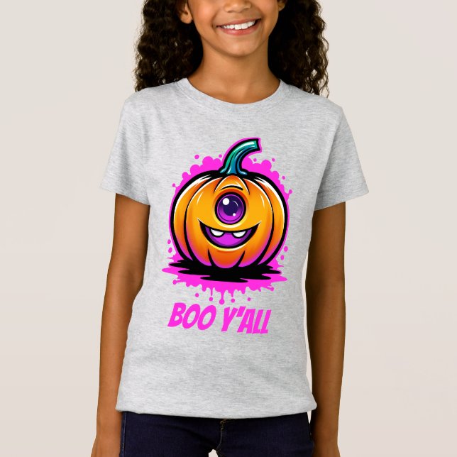 Boo Y'All, snyggt halloween-design T Shirt (Framsida)