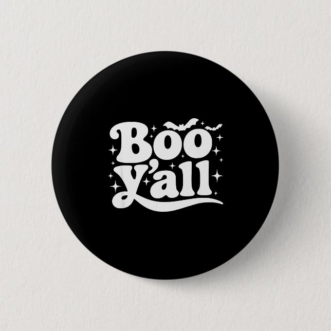 Boo Y'all Southern Retro Halloween Quote Saying Ba Knapp (Framsida)