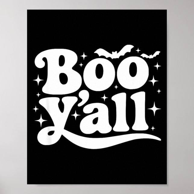Boo Y'all Southern Retro Halloween Quote Saying Ba Poster (Framsidan)