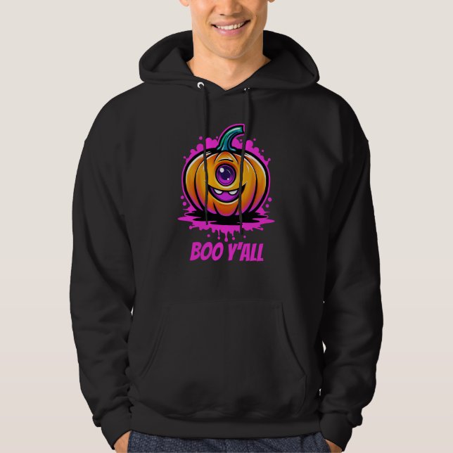 Boo Y'All, spöktjusig Halloween-design Hoodie (Framsida)