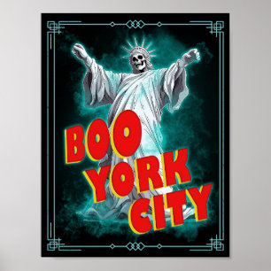 Boo York City Halloween Frihetsgudinnan Poster